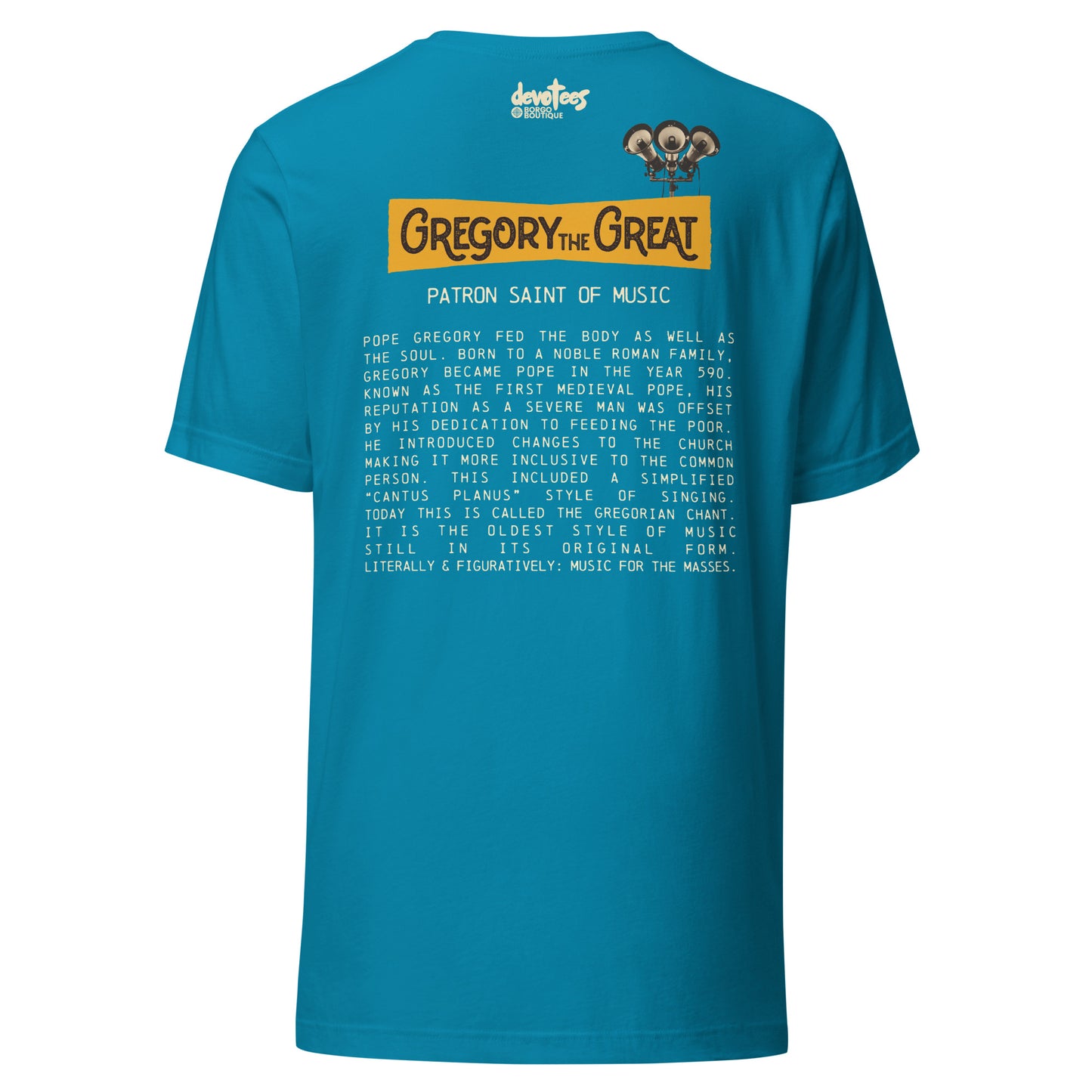 Gregory the Great Unisex t-shirt - AQUA