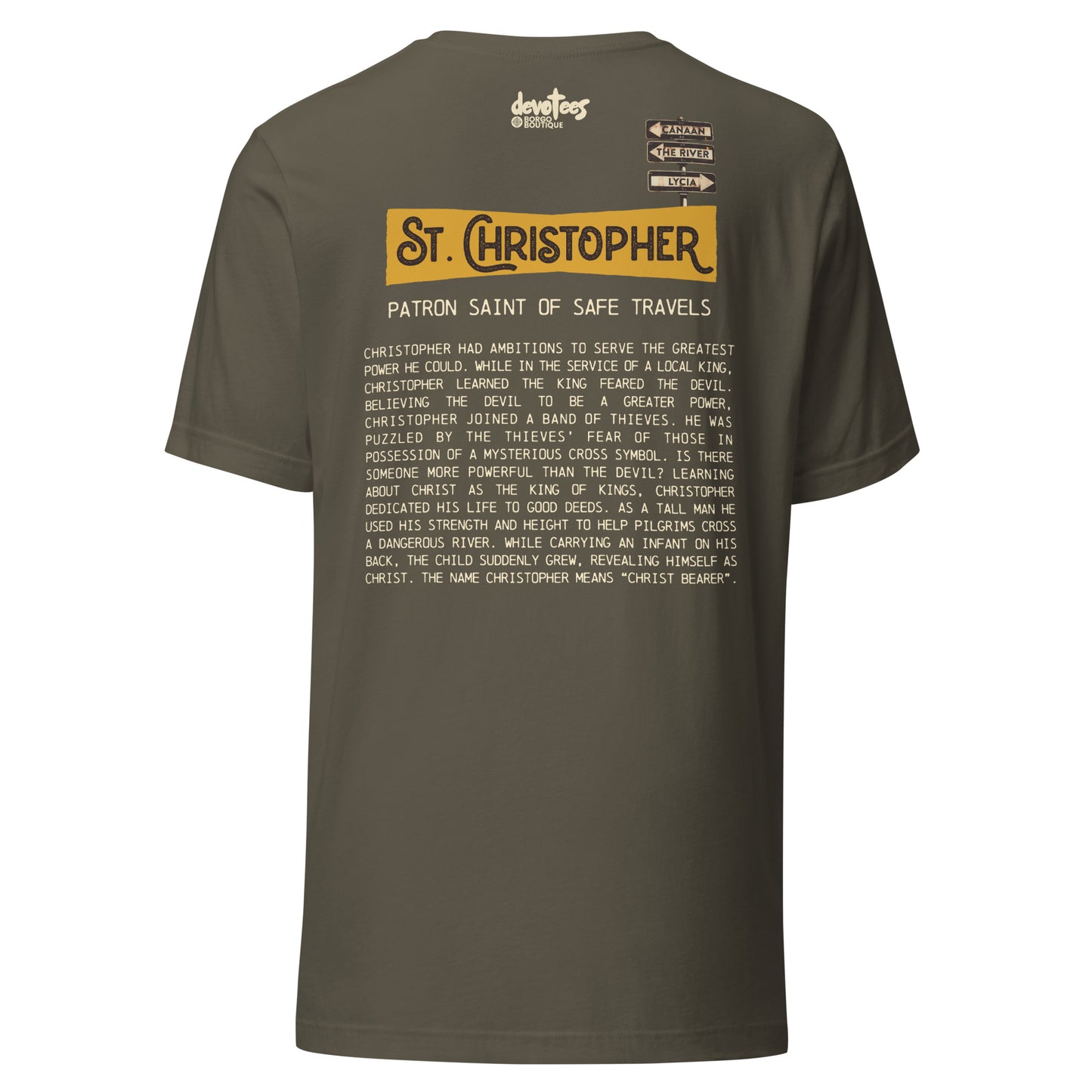 Saint Christopher Unisex t-shirt - ARMY