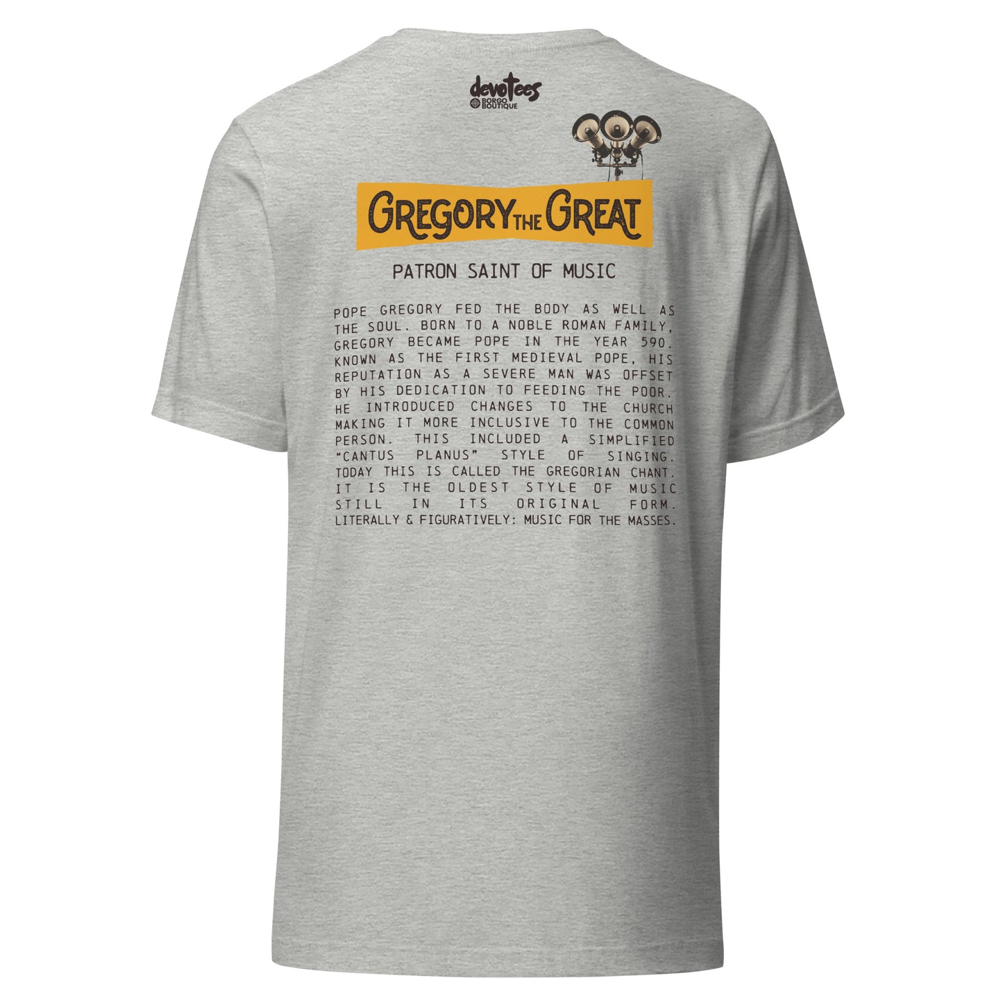 Gregory the Great Unisex t-shirt - ATHLETIC HEATHER