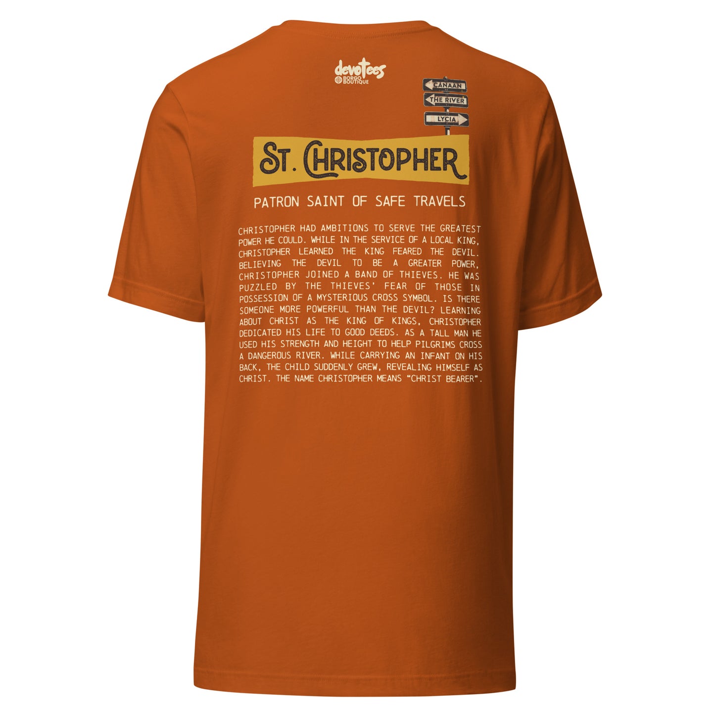 Saint Christopher Unisex t-shirt - HEATHER AUTUMN