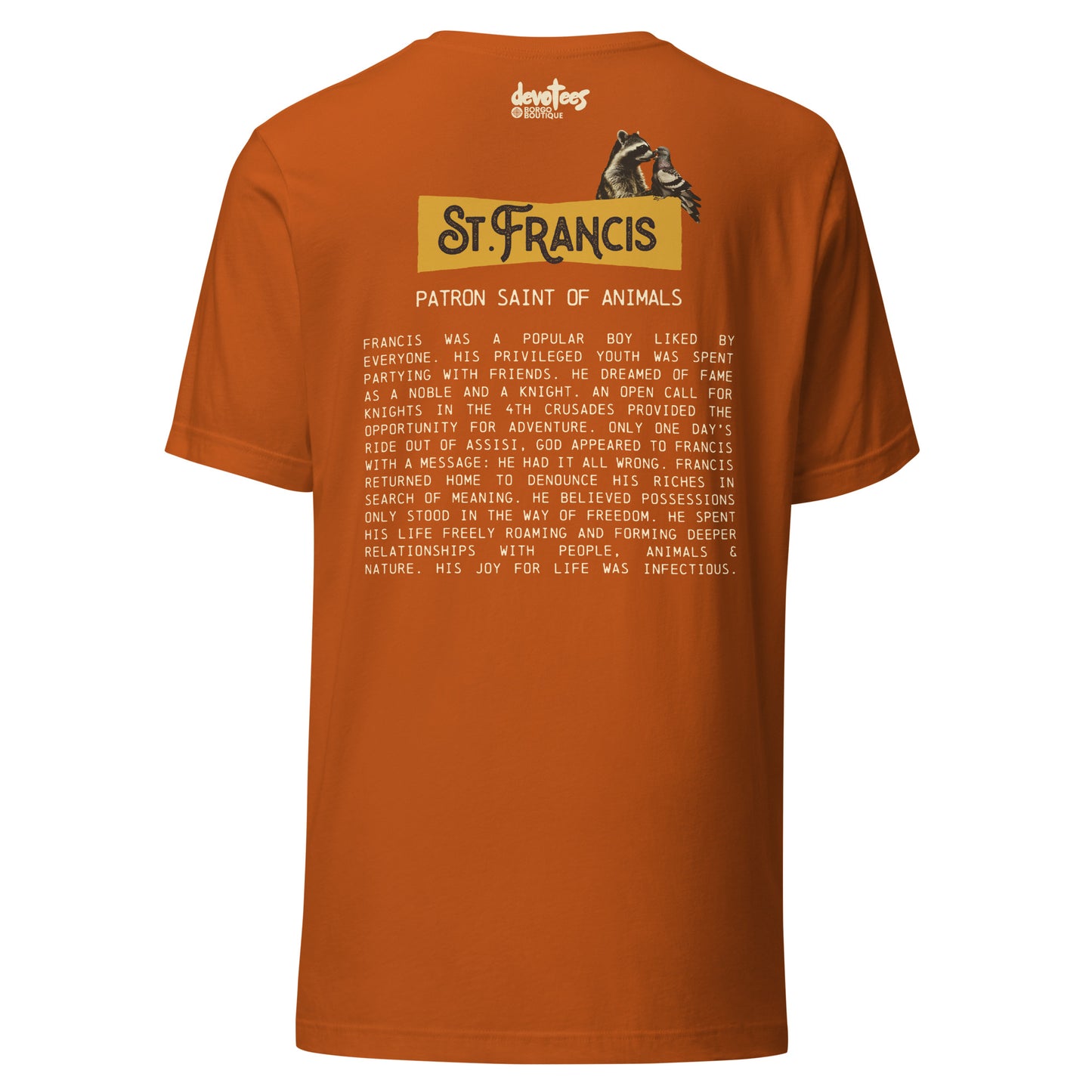 Saint Francis Unisex t-shirt - AUTUMN