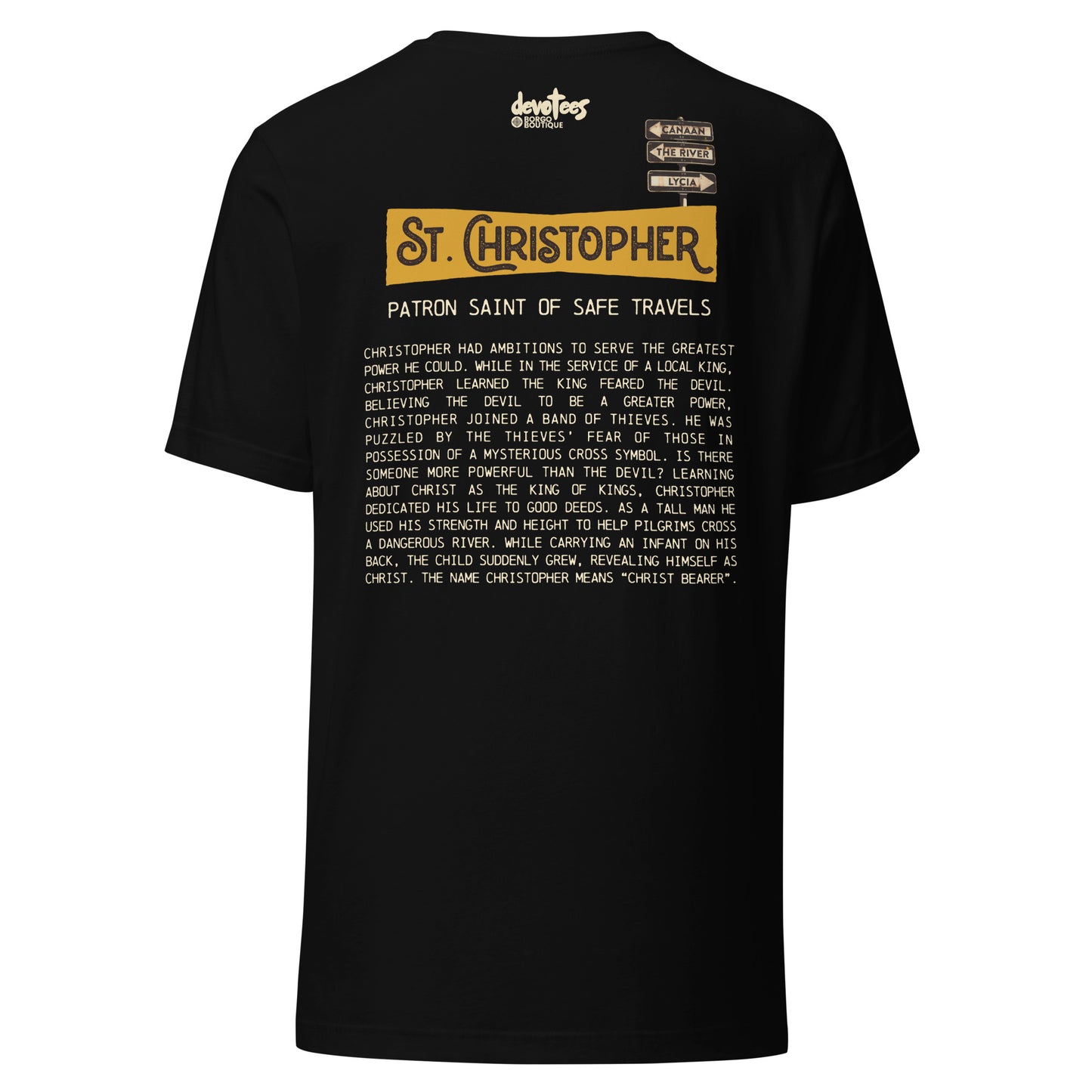 Saint Christopher Unisex t-shirt - BLACK