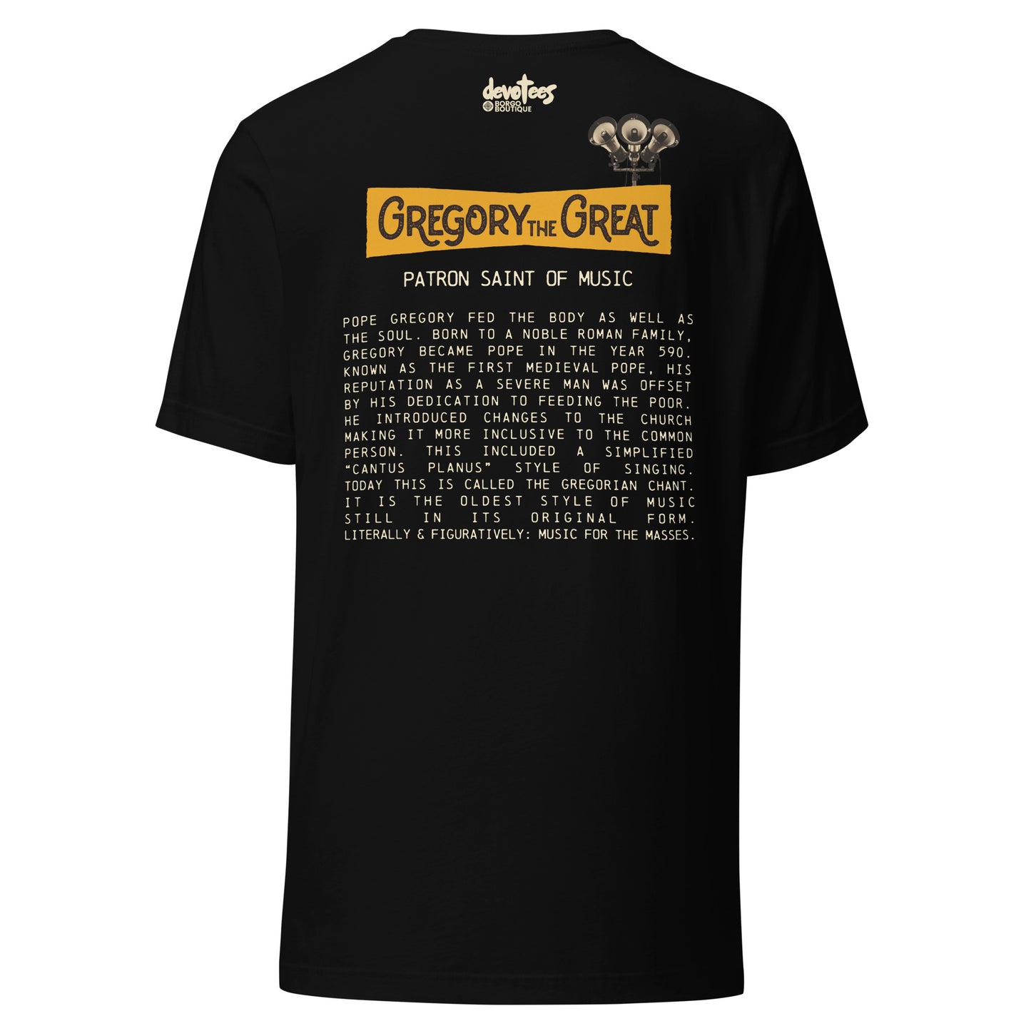 Gregory the Great Unisex t-shirt - BLACK