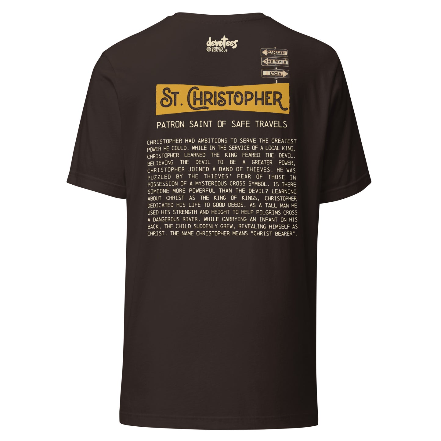 Saint Christopher Unisex t-shirt - BROWN