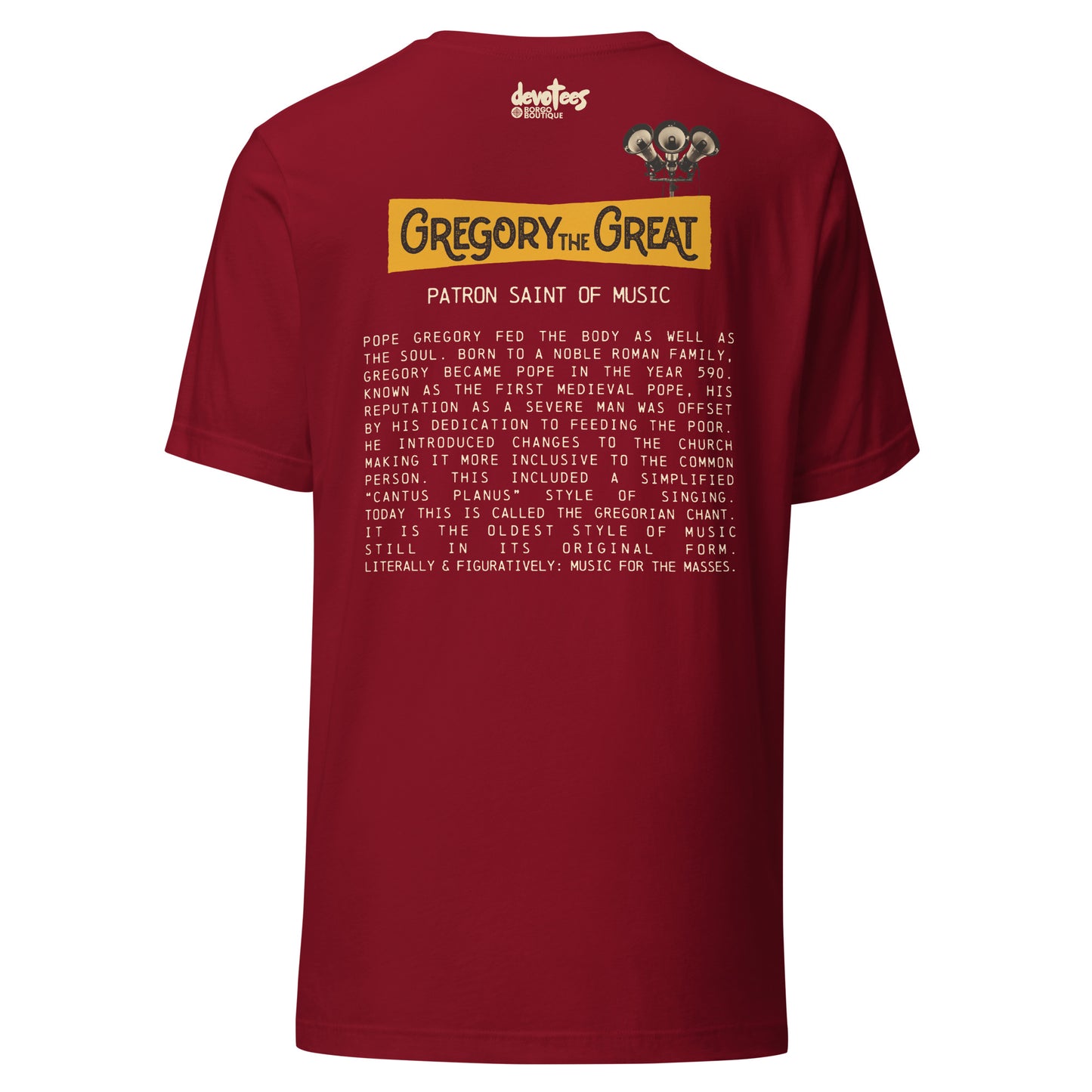 Gregory the Great Unisex t-shirt - CARDINAL