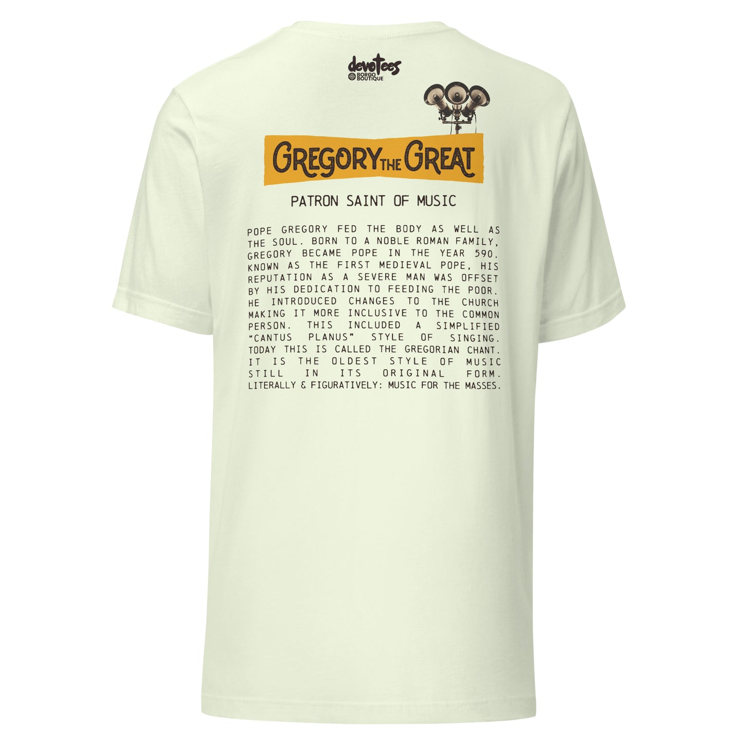 Gregory the Great Unisex t-shirt - CITRON