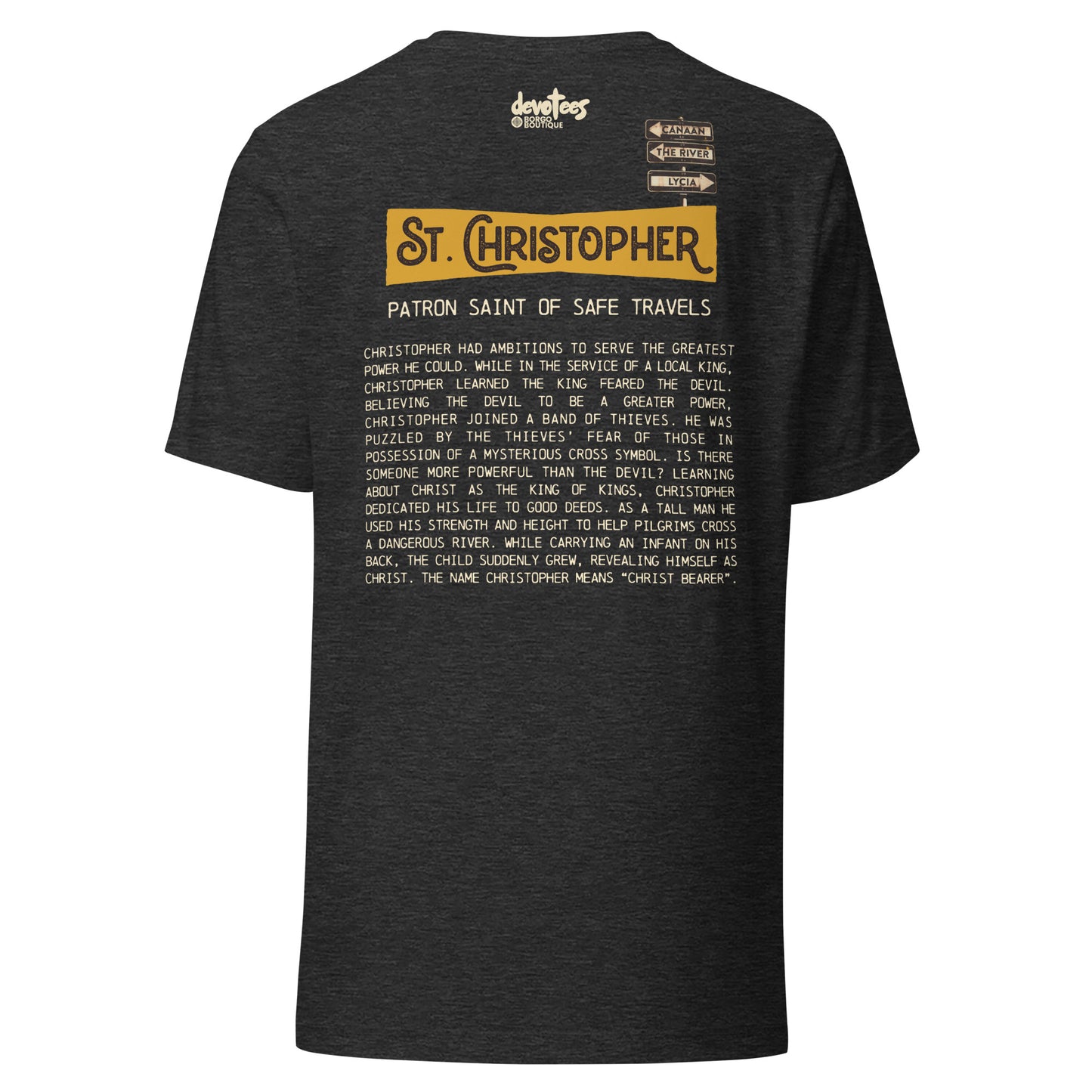 Saint Christopher Unisex t-shirt - DARK GREY HEATHER