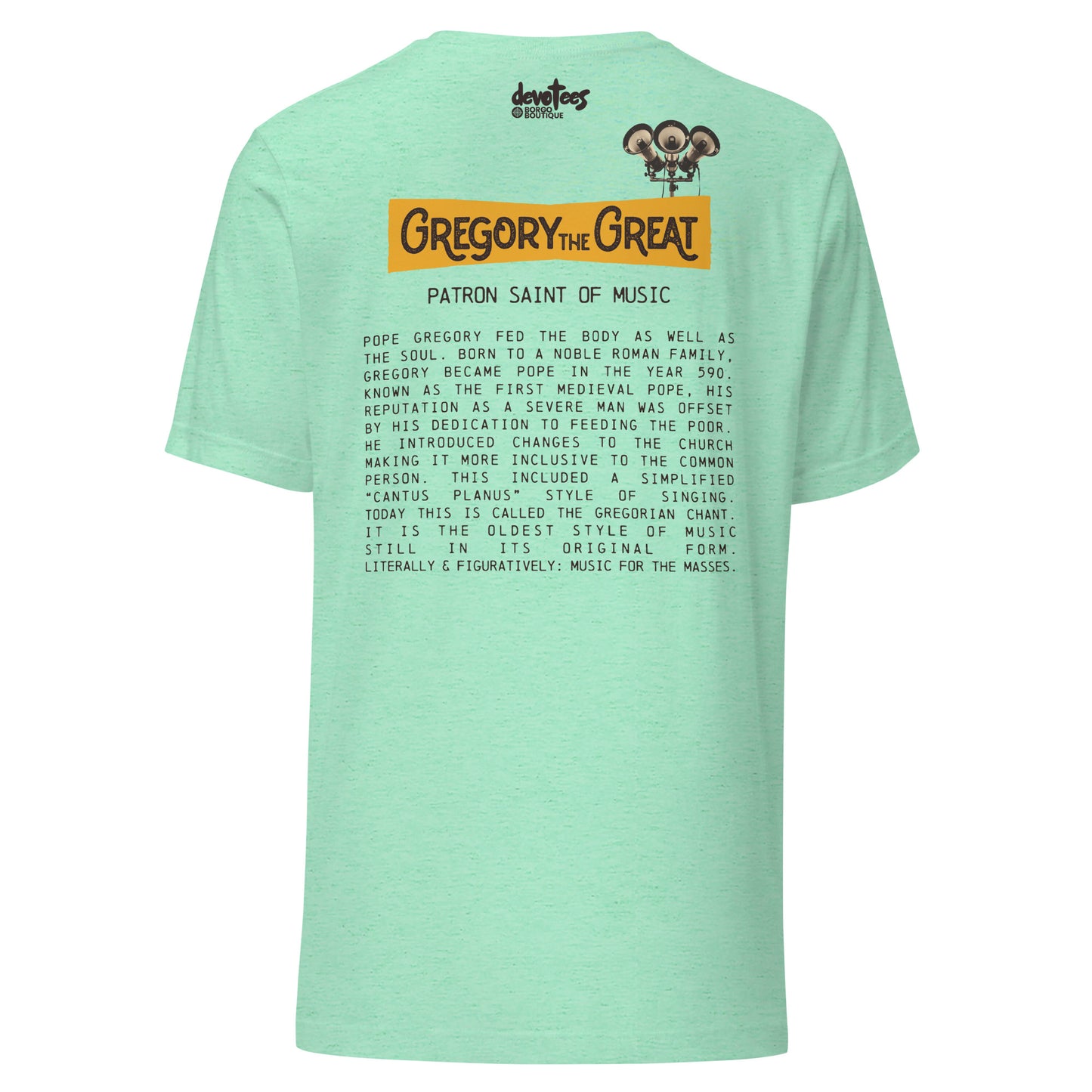 Gregory the Great Unisex t-shirt - HEATHER MINT