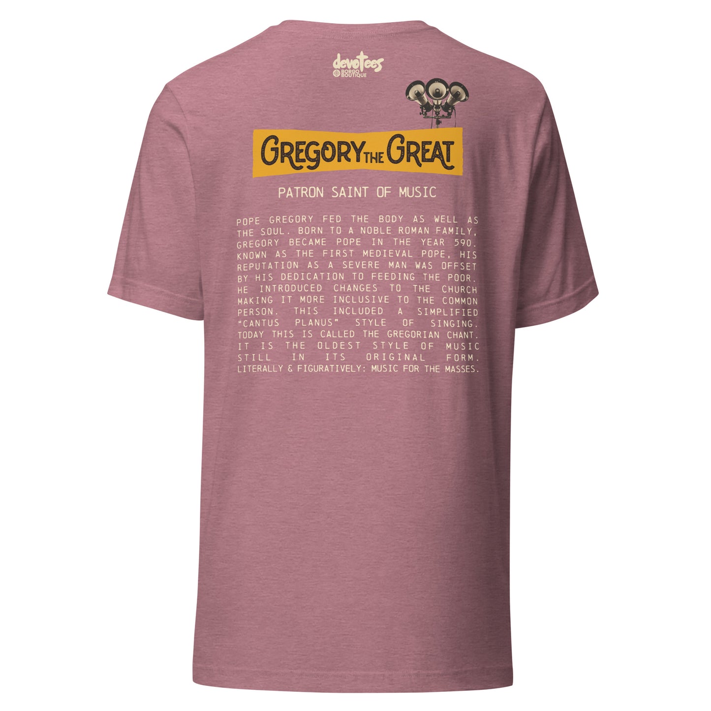 Gregory the Great Unisex t-shirt - HEATHER ORCHID