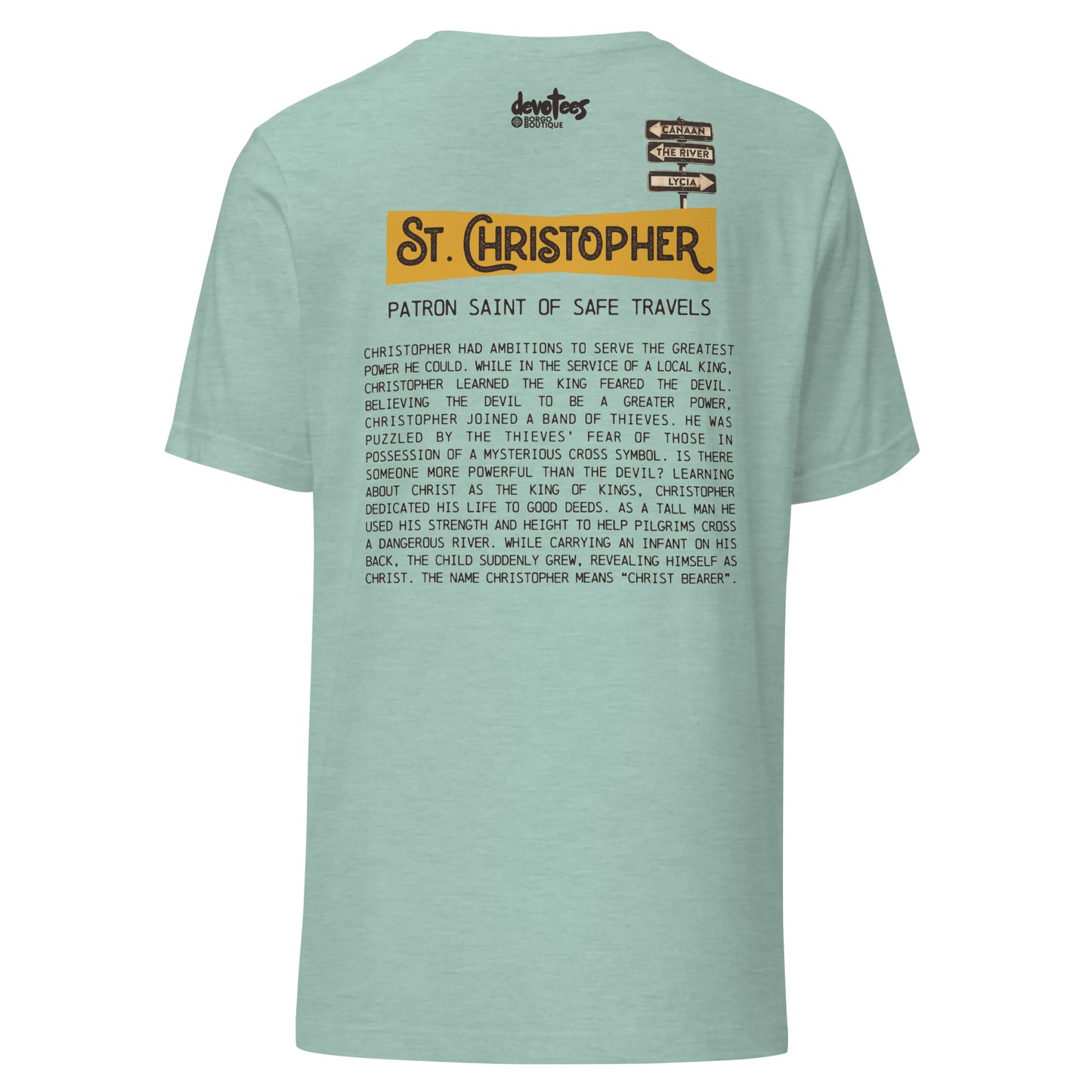 St. Christopher Unisex t-shirt – HEATHER PRISM DUSTY BLUE