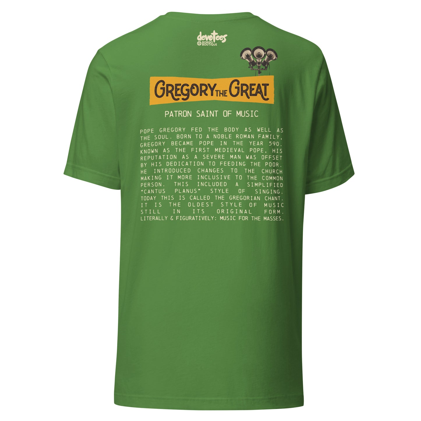 Gregory the Great Unisex t-shirt - LEAF