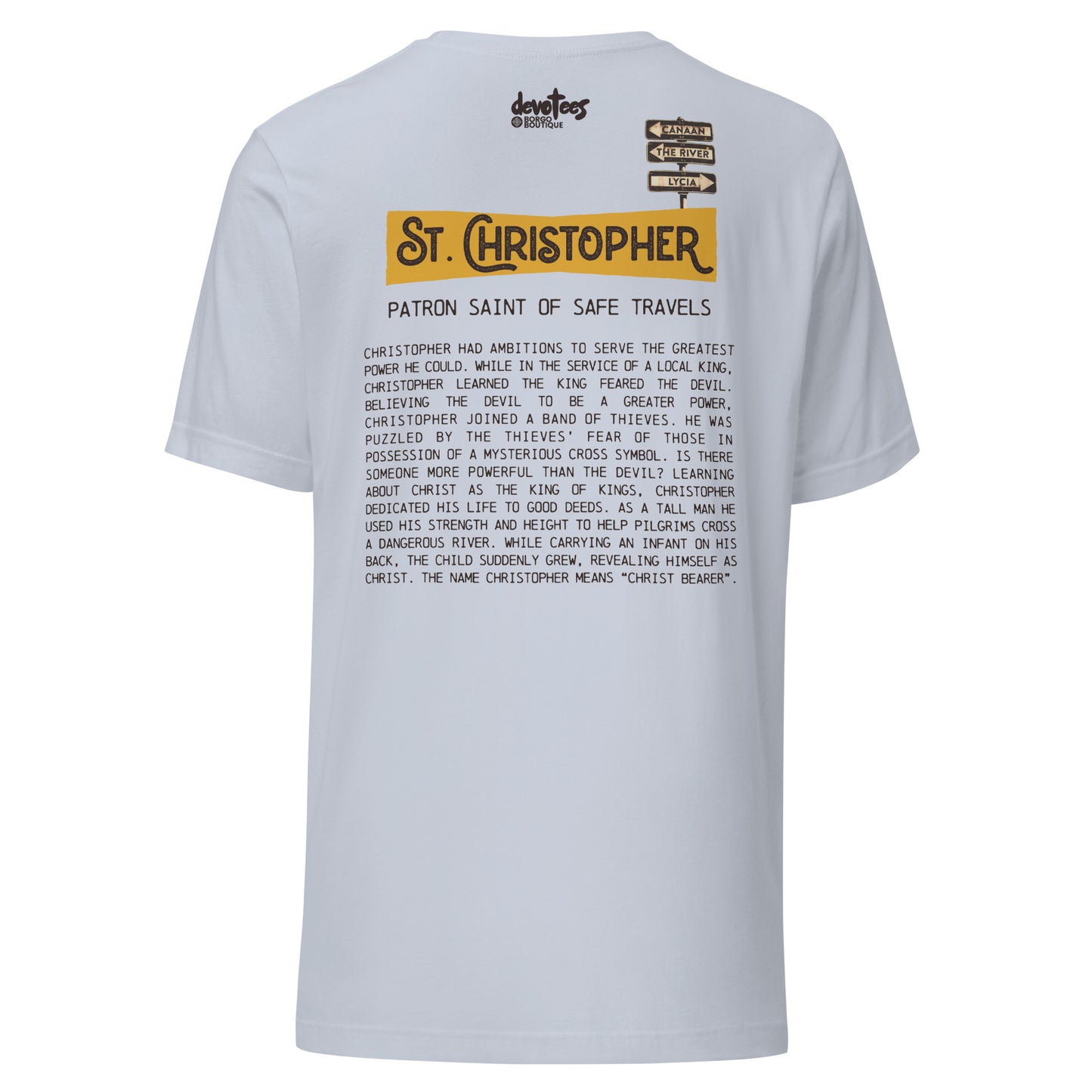 Saint Christopher Unisex t-shirt - LIGHT BLUE