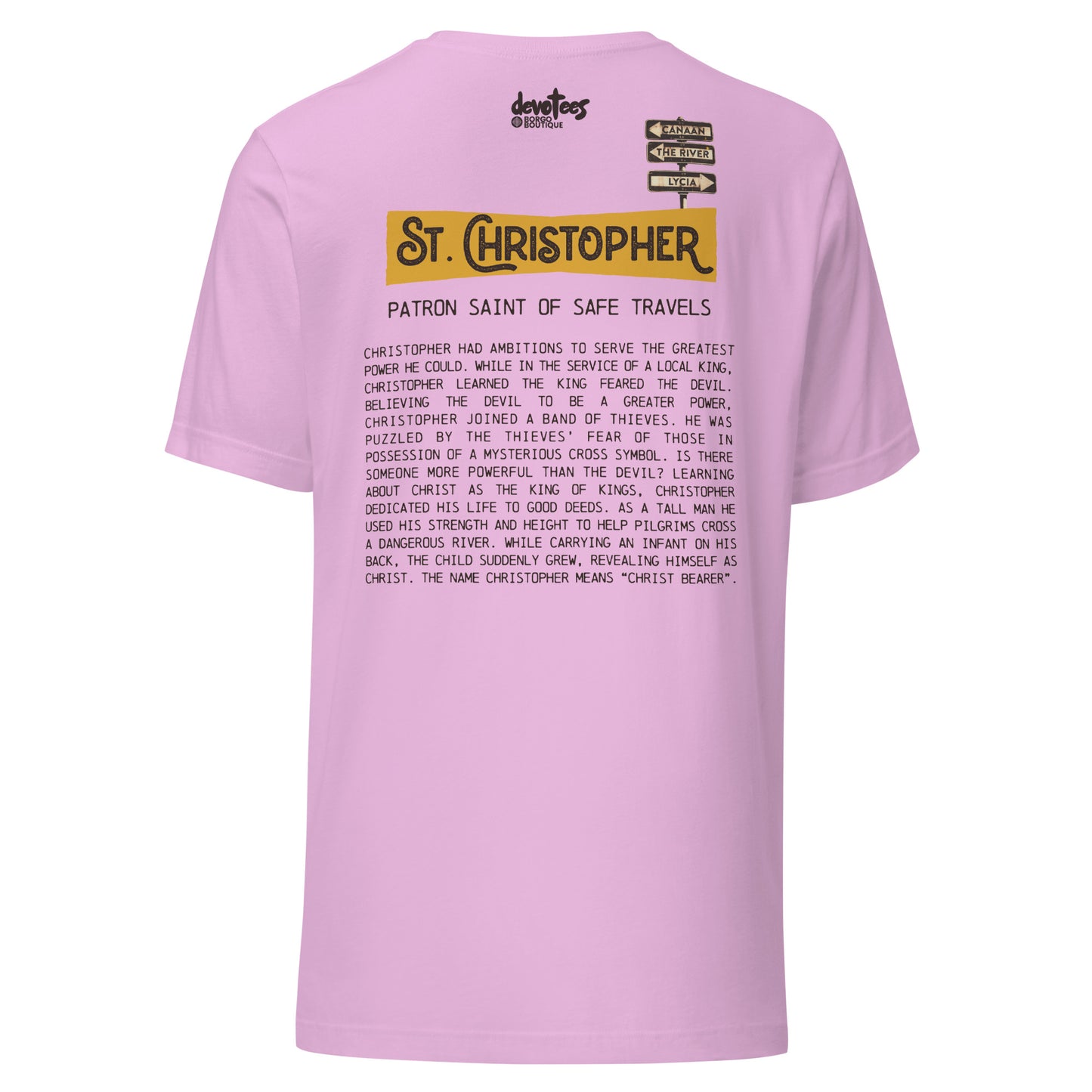 St. Christopher Unisex t-shirt – LILAC