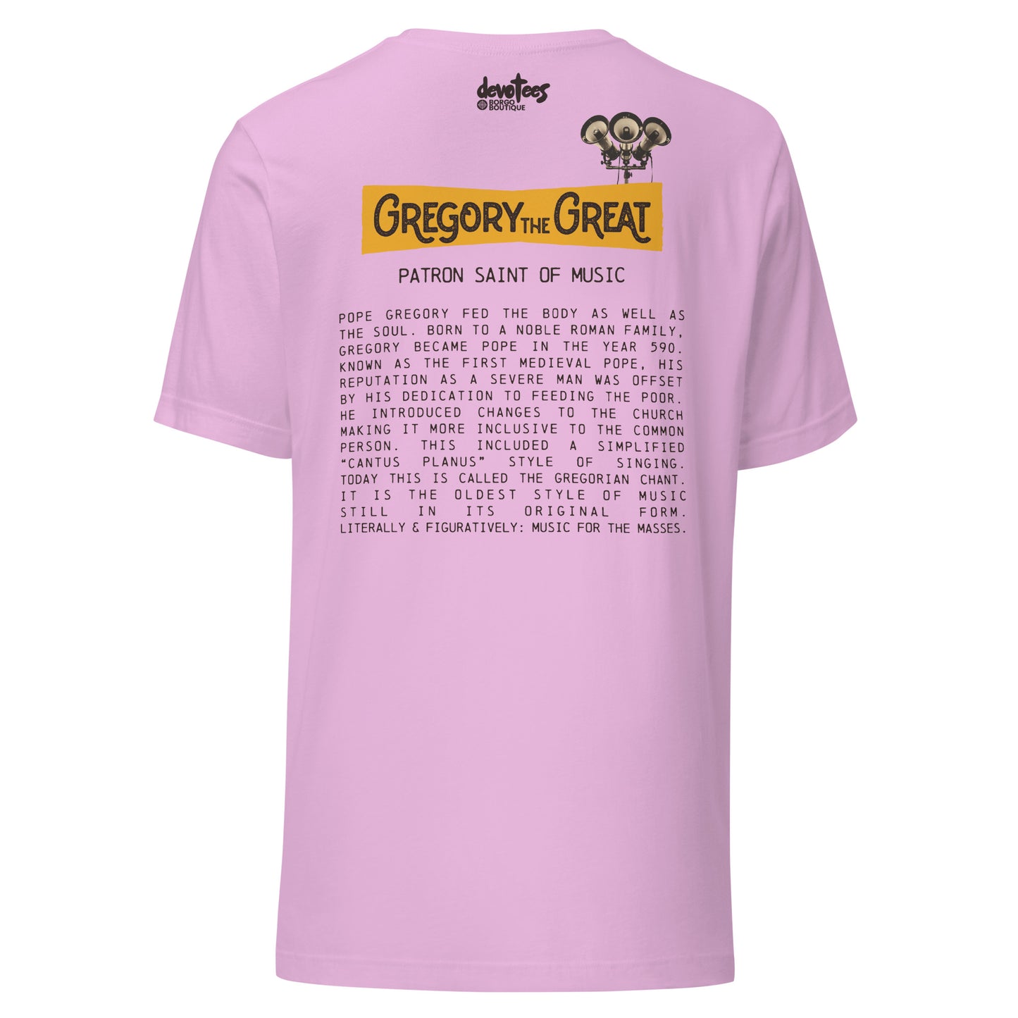 Gregory the Great Unisex t-shirt - LILAC