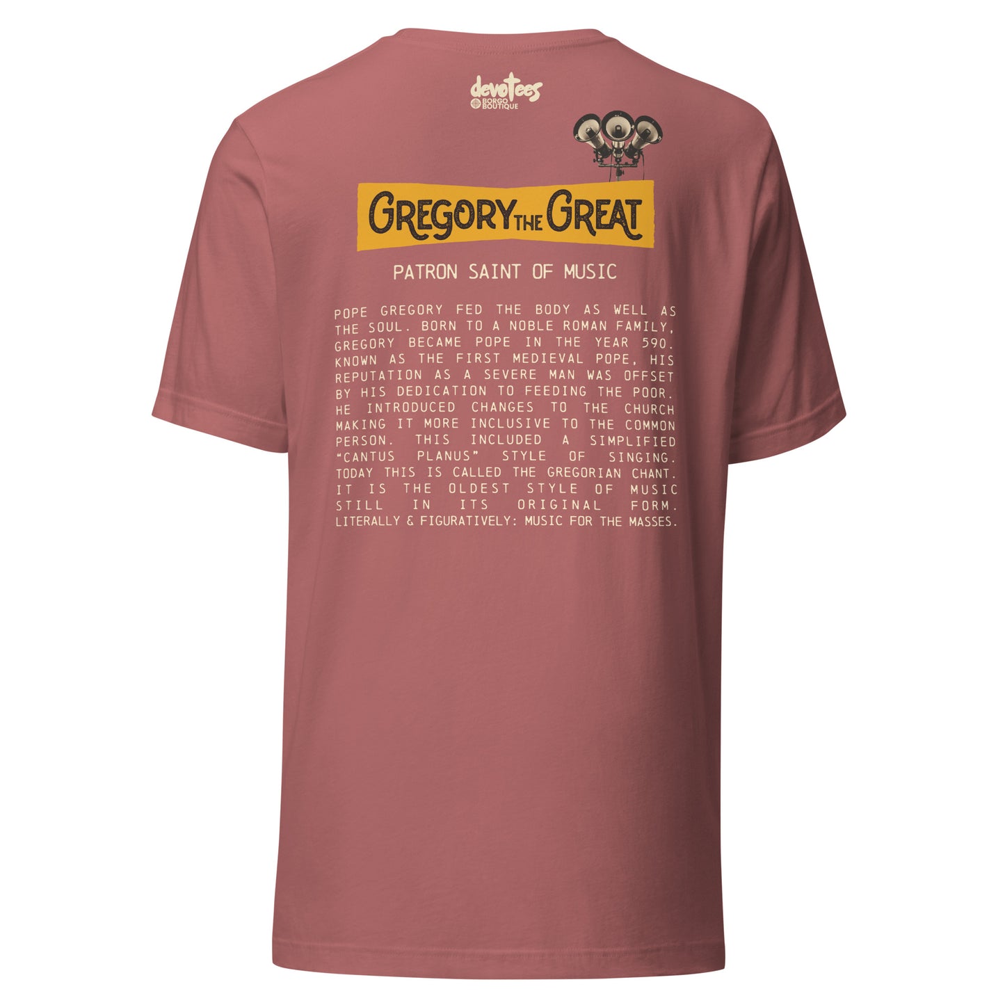 Gregory the Great Unisex t-shirt - MAUVE