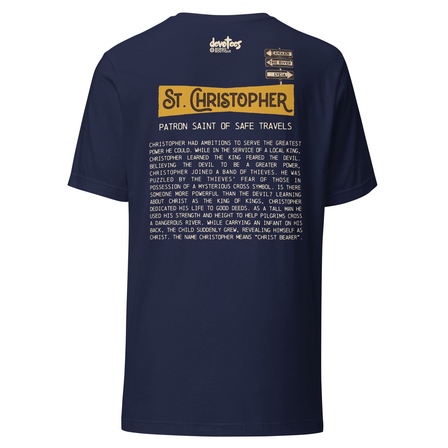 Saint Christopher Unisex t-shirt - NAVY