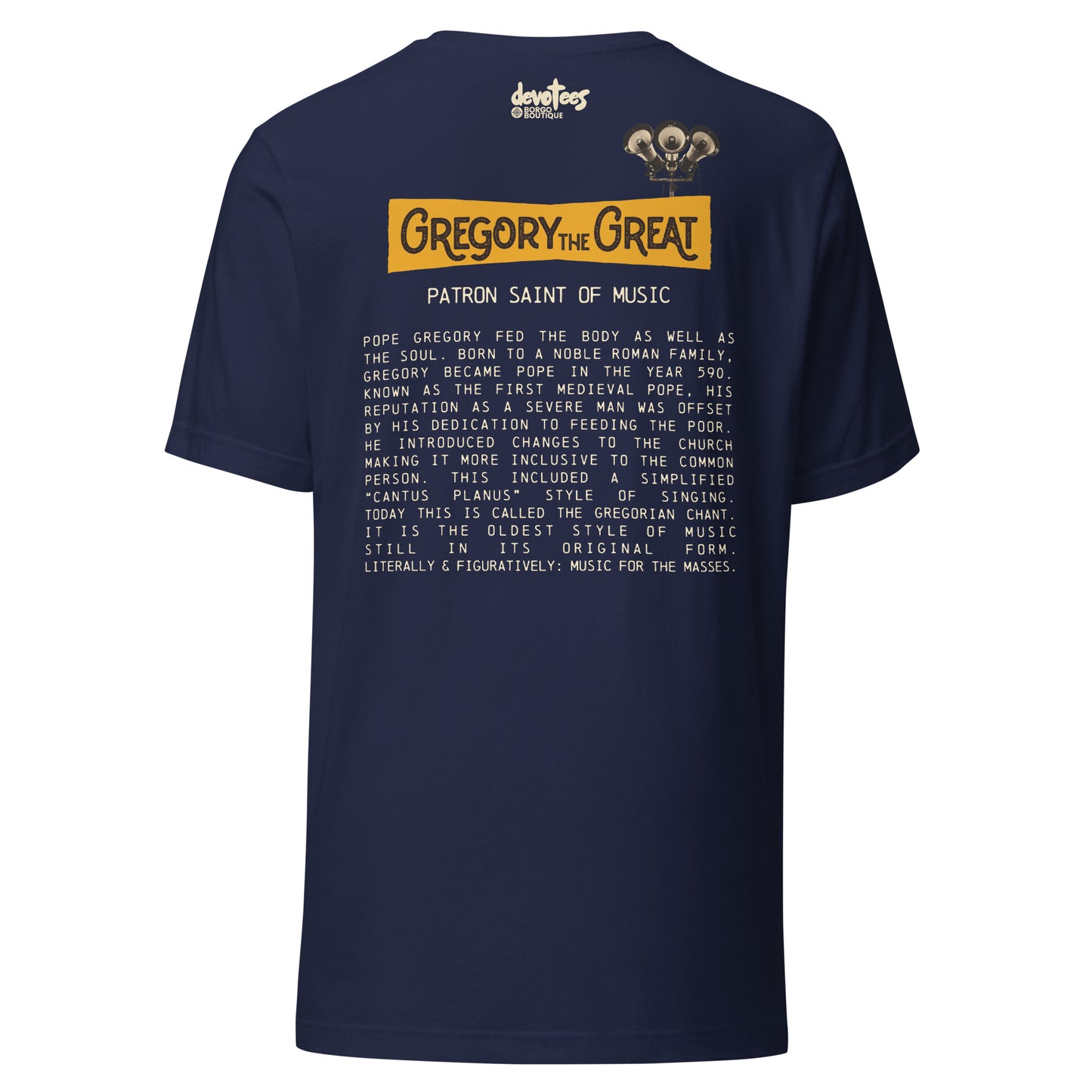 Gregory the Great Unisex t-shirt - NAVY