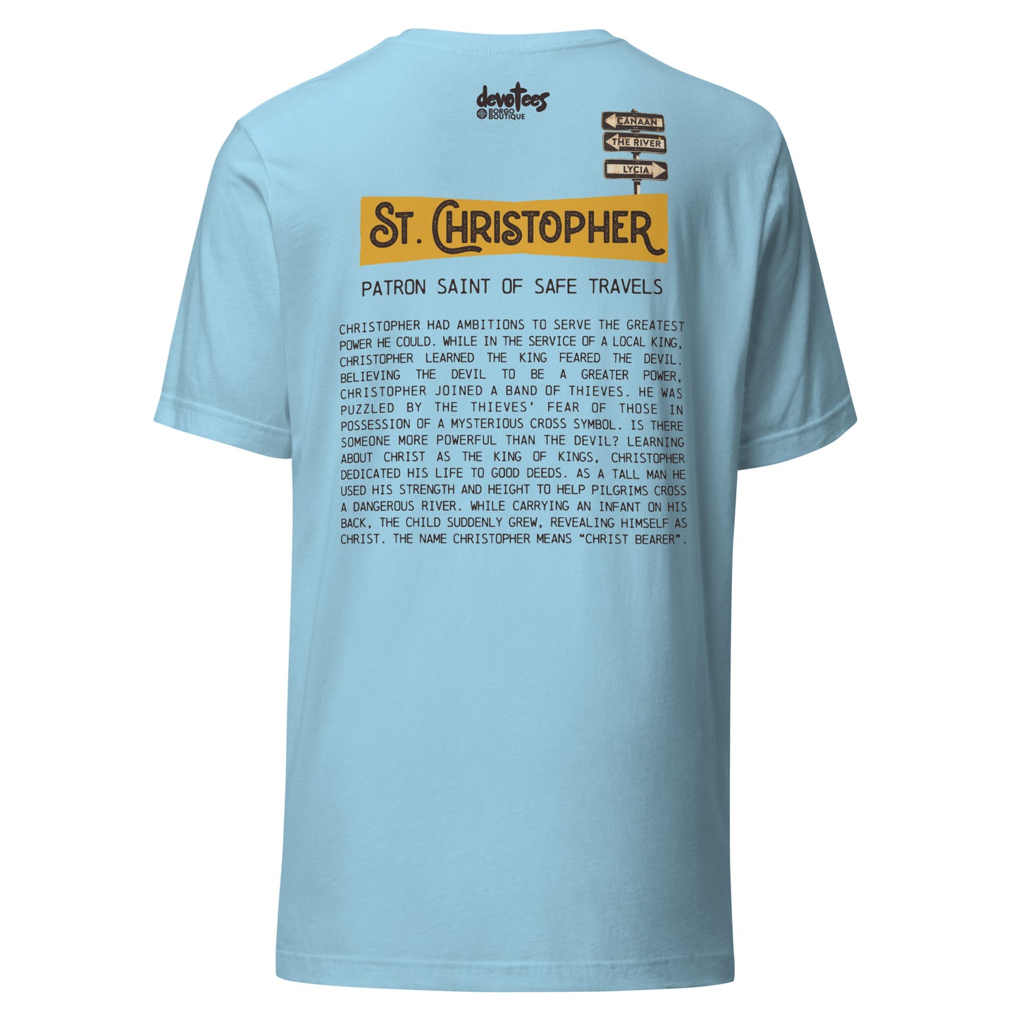 Saint Christopher Unisex t-shirt - OCEAN BLUE