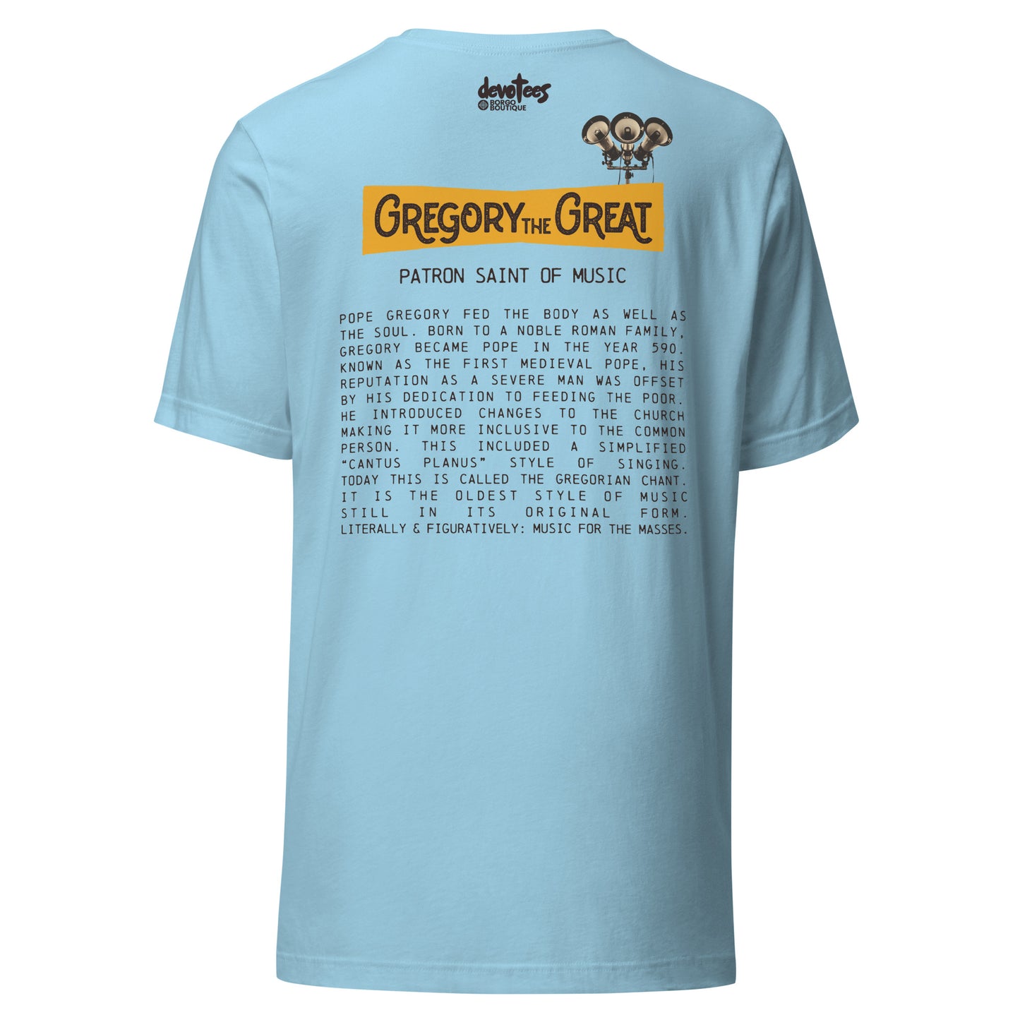 Gregory the Great Unisex t-shirt - OCEAN BLUE