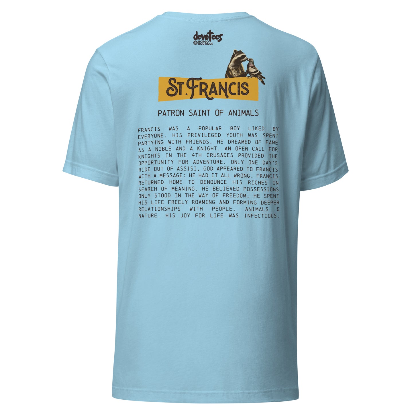 Saint Francis Unisex t-shirt - OCEAN BLUE