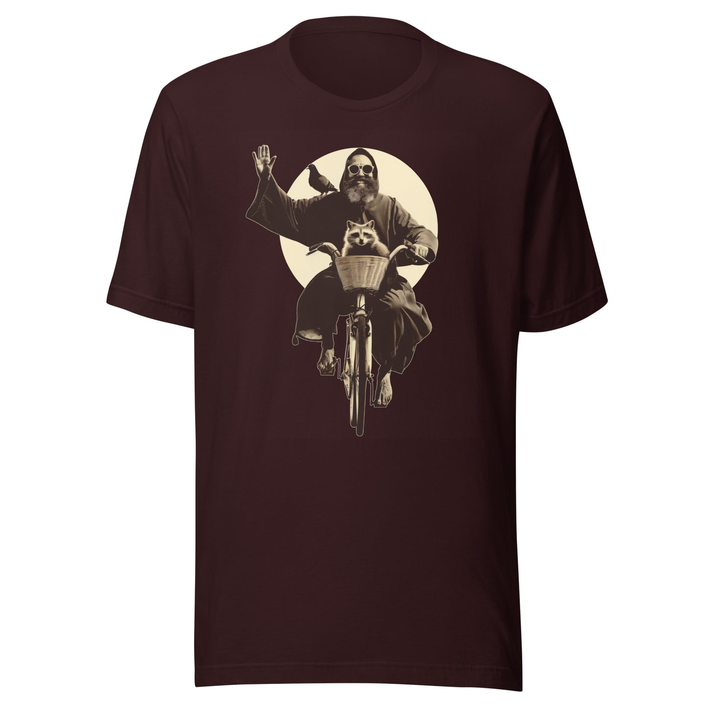 Saint Francis Unisex t-shirt - OXBLOOD BLACK