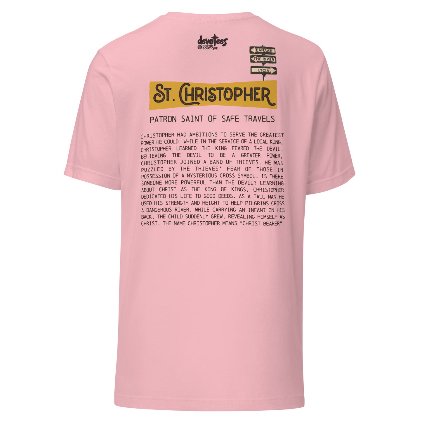 St. Christopher Unisex t-shirt – PINK