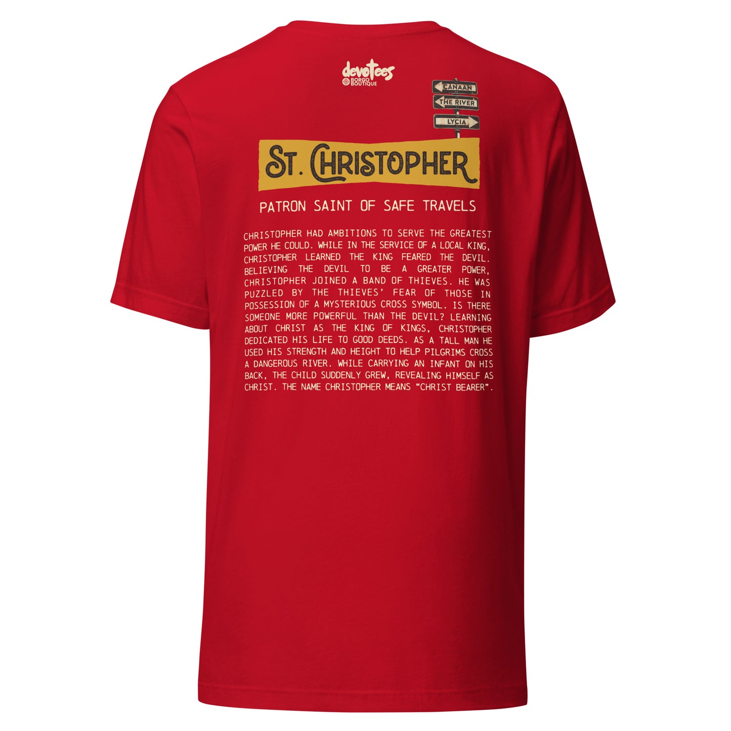 Saint Christopher Unisex t-shirt - RED