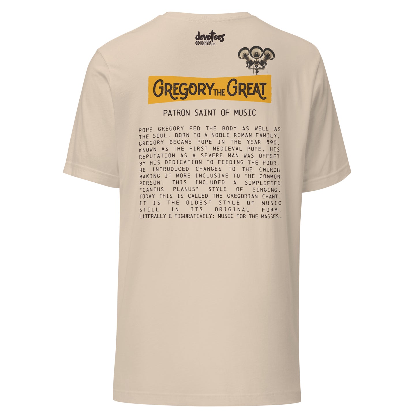 Gregory the Great Unisex t-shirt - SOFT CREAM