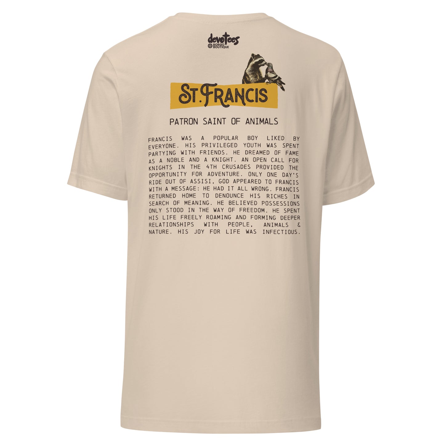 Saint Francis Unisex t-shirt - SOFT CREAM