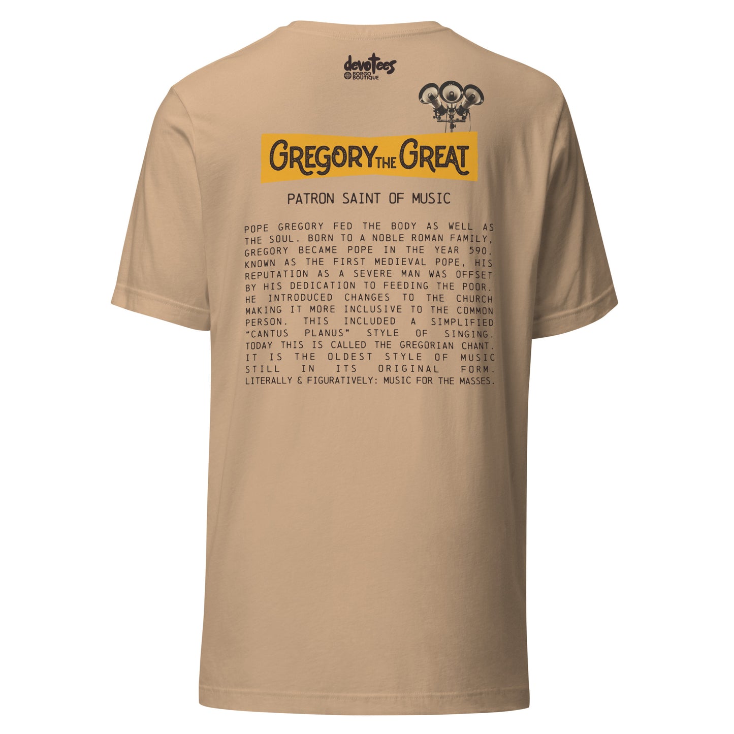 Gregory the Great Unisex t-shirt - TAN