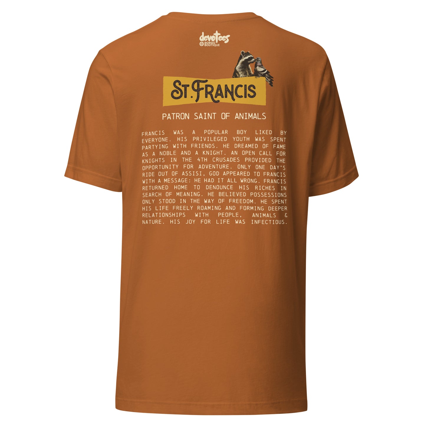 Saint Francis Unisex t-shirt - TOAST