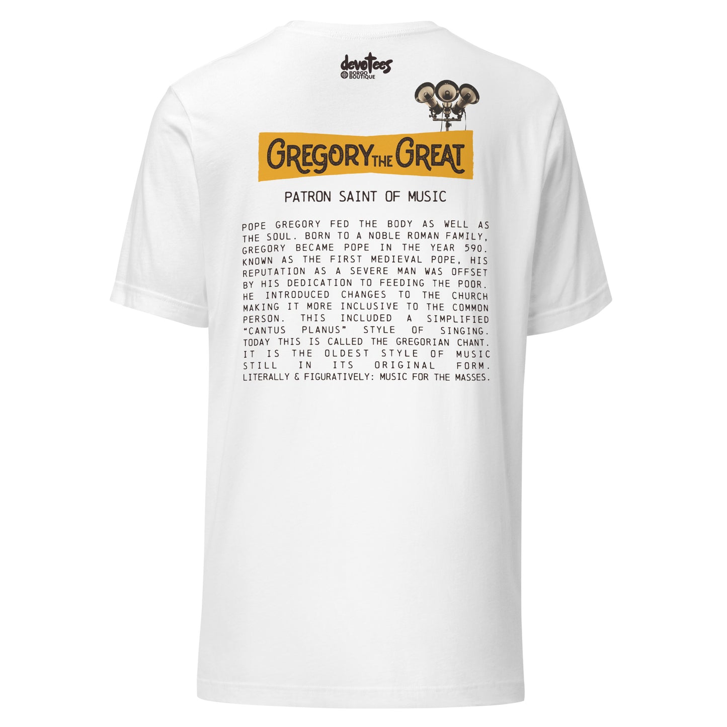 Gregory the Great Unisex t-shirt - WHITE